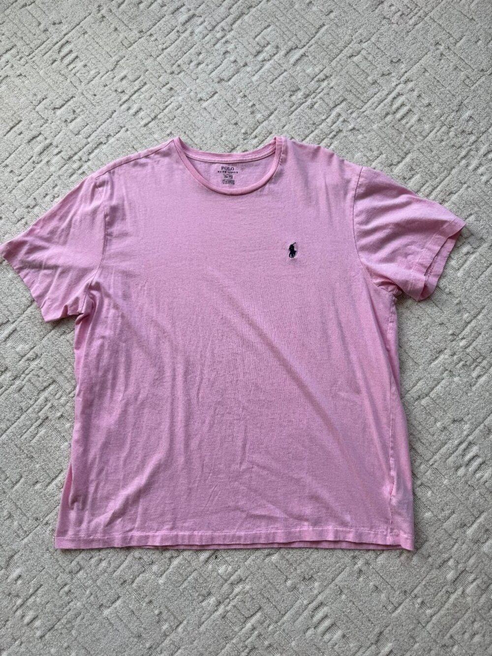 Polo Ralph Lauren Men’s Pink Cotton Pony Logo Crewneck T-Shirt XL